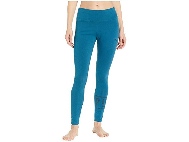 Puma Athletic Logo Leggings (corsair/black) Women's Casual Pants