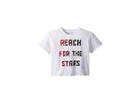 Under Armour Kids Usa Reach For The Stars Short Sleeve Tee (big Kids) (white/gold) Girl's T Shirt