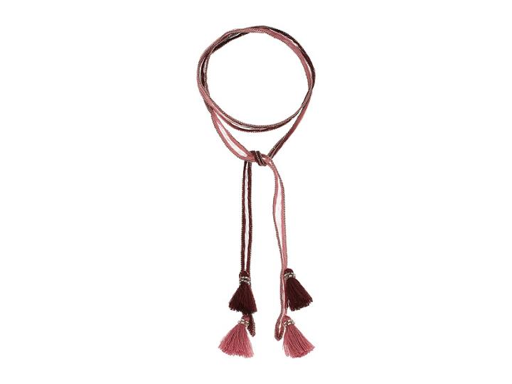 Chan Luu Dip-dye Necktie With Tassels (lilas/andorra) Necklace