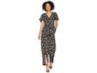 Tahari By Asl Split Leg Floral Tie Front Jumpsuit (black/blush/vine) Women's Jumpsuit & Rompers One Piece