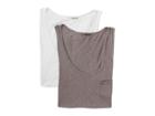 Lamade Boyfriend Tank Top 2-pack (white/cobblestone) Women's Sleeveless