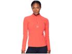 Spyder Shimmer Zip T-neck Top (hibiscus/hibiscus) Women's Long Sleeve Pullover