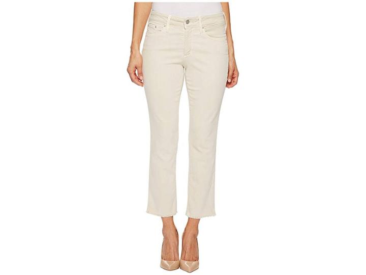 Nydj Petite Petite Sheri Slim Ankle W/ Fray Hem Twill (feather) Women's Casual Pants