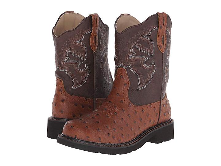 Roper Chunk Rider (light Beige Faux Ostrich) Cowboy Boots