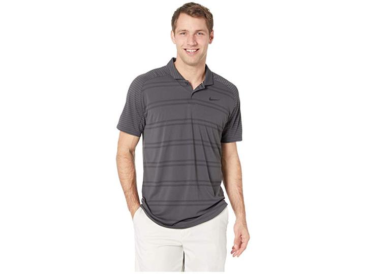 Nike Golf Zonal Cooling Polo Stripe Raglan (anthracite/black) Men's Clothing