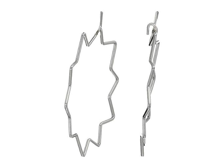 Rebecca Minkoff Pow Wire Hoop Earrings (silver) Earring