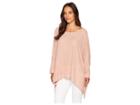 Nally & Millie Ribbed Poncho Top (terracotta) Women's Clothing
