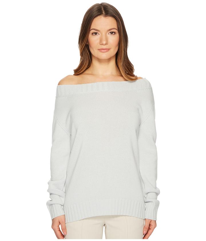 Vince Off Shoulder Long Sleeve (blue) Women's Clothing