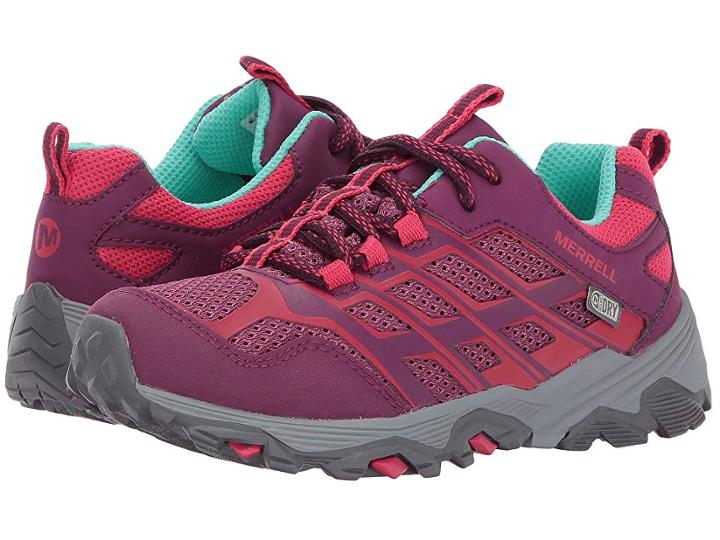 Merrell Kids Moab Fst Low Waterproof (little Kid) (berry) Girls Shoes