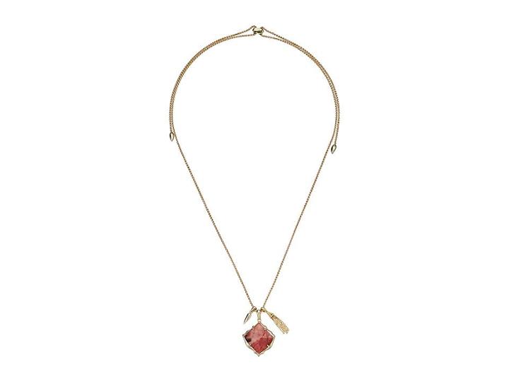 Kendra Scott Arlet Necklace (gold/pink Unbanded Rhodonite) Necklace