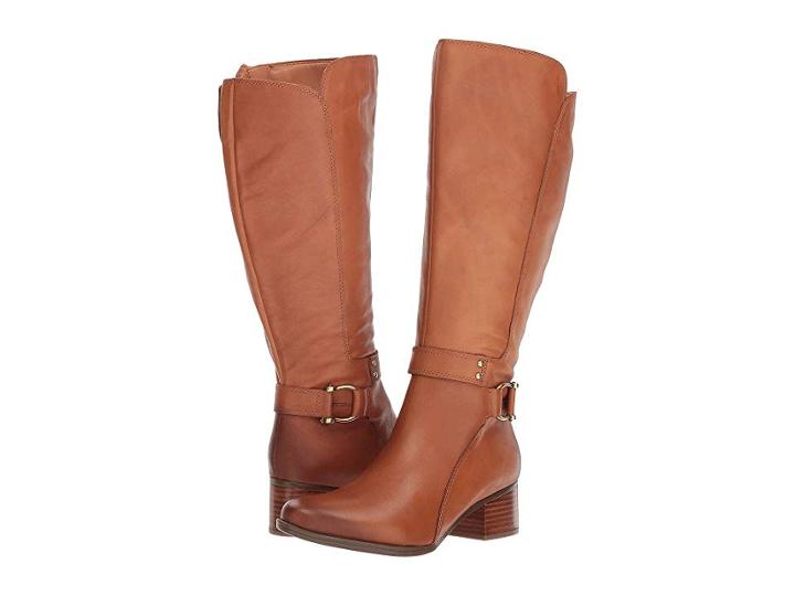 Naturalizer Dane Wide Calf (light Maple Leather) Women's Boots