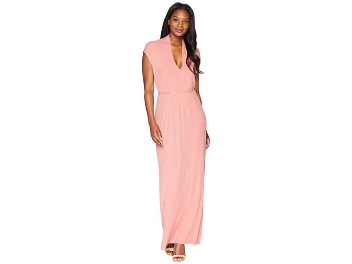 Lucky Brand Rib Dress (rose) Women's Dress