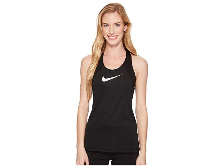 Nike Pro Mesh Training Tank (black/white) Women's Sleeveless