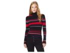 Cupcakes And Cashmere Herrick Turtleneck Striped Top (black) Women's Clothing