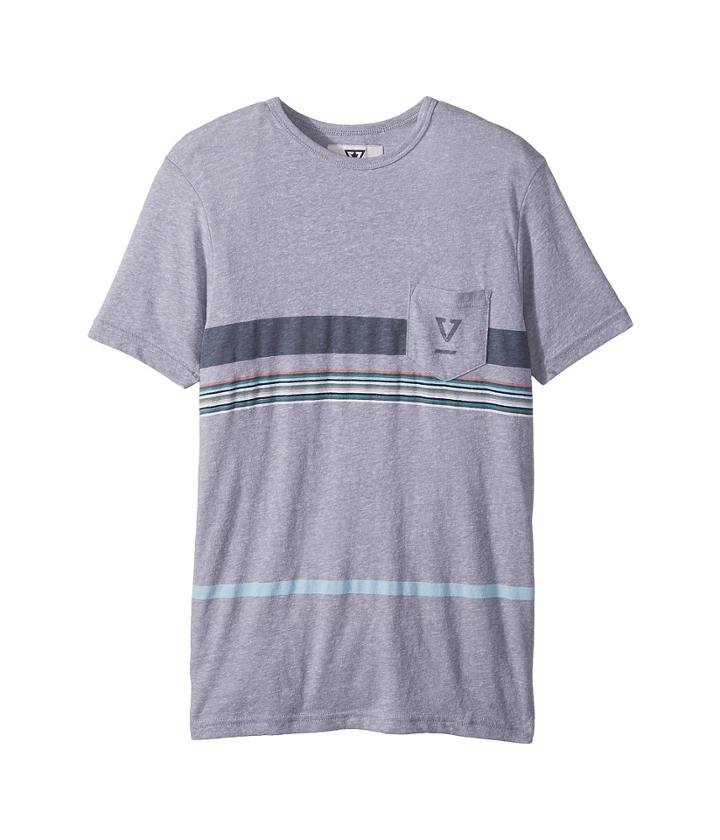 Vissla Kids Dredges Ii Short Sleeve Pocket Tee (big Kids) (storm Grey) Boy's T Shirt