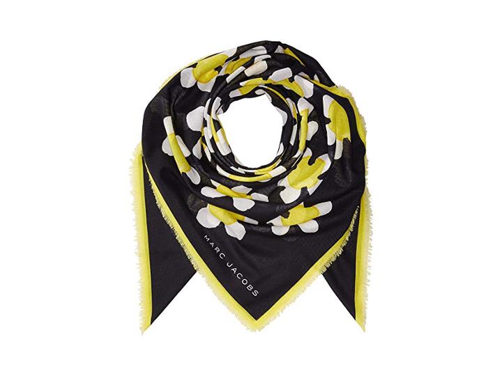 Marc Jacobs Daisy Large Square (yellow Multi) Scarves