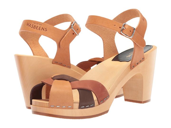 Swedish Hasbeens Kringlan (brown Nubuck) High Heels