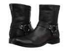 Frye Phillip Harness Short (black Soft Vintage Leather) Women's Boots