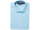 Lauren Ralph Lauren Stretch Slim Fit No-iron Woven Dress Shirt (amazonite/white) Men's Long Sleeve Button Up