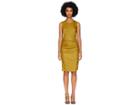 Nicole Miller Cross-back Tuck Dress (leaf) Women's Dress