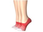 Feetures Hidden Ombre Socks 3-pair Pack (coral) Women's No Show Socks Shoes