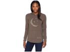 Life Is Good Moon Pattern Supreme Hooded Pullover (rich Brown) Women's Sweatshirt