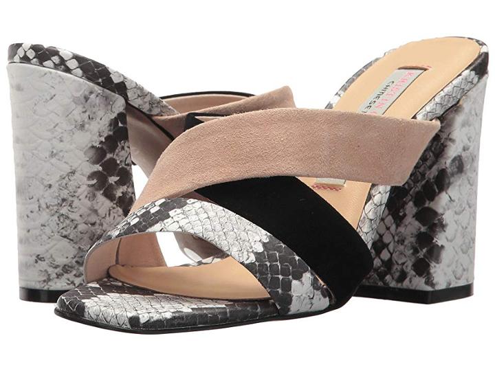 Kristin Cavallari Lola Slide Sandal (grey/white Snake Leather) High Heels