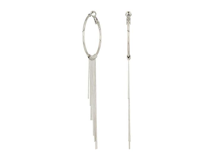 Guess Hoop Earrings With Stick Drops (silver) Earring