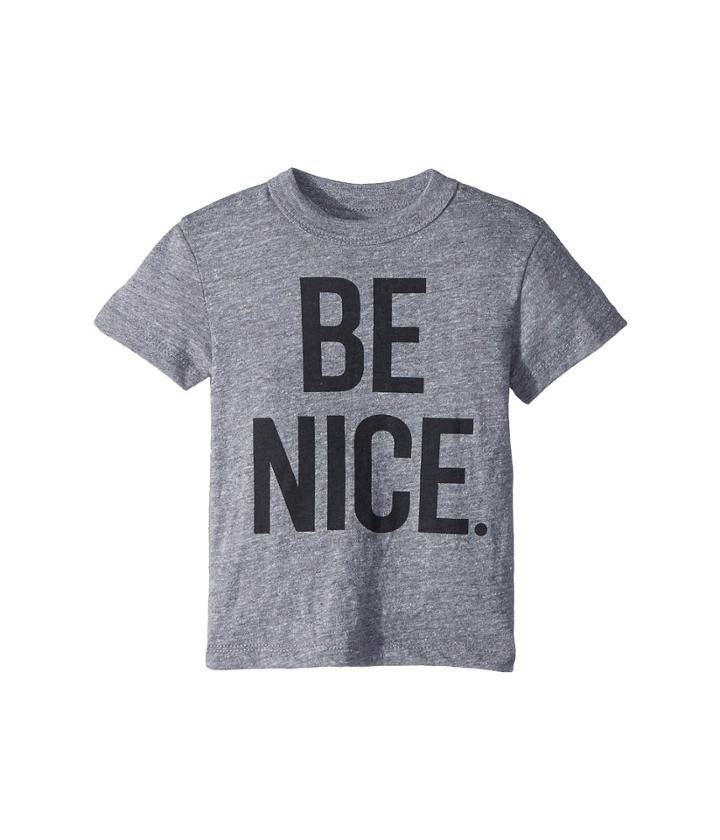 Chaser Kids Vintage Jersey Be Nice Tee (toddler/little Kids) (streaky Gray) Boy's T Shirt
