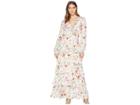 Hale Bob Floral Forever Printed Rayon Snake Maxi Dress (ivory) Women's Dress