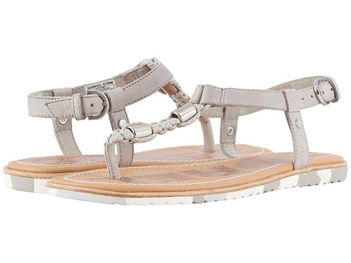 Sorel Ella T-strap (dove) Women's Sandals