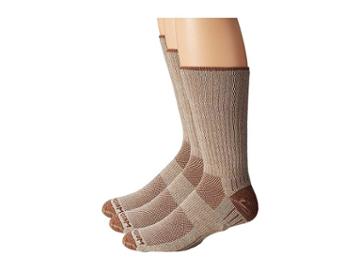 Wrightsock Adventure Crew 3 Pack (khaki) Crew Cut Socks Shoes