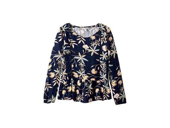 Roxy Kids I Got Lives Top (big Kids) (dress Blues Birds Flower Youth) Girl's Clothing