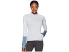 Asics Lite-show Winter Long Sleeve 1/2 Zip (mid Grey/ironclad) Women's Long Sleeve Pullover