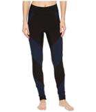 Plush Fleece-lined Color Block Athletic Leggings (black/navy) Women's Casual Pants