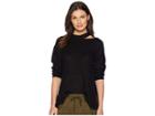 Jack By Bb Dakota Dusk Til Dawn Shoulder Cut Out Sweater (black) Women's Sweater