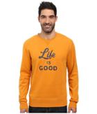 Life Is Good Life Is Good(r) Script And Bold Go-to Crew (artisan Gold) Men's Long Sleeve Pullover