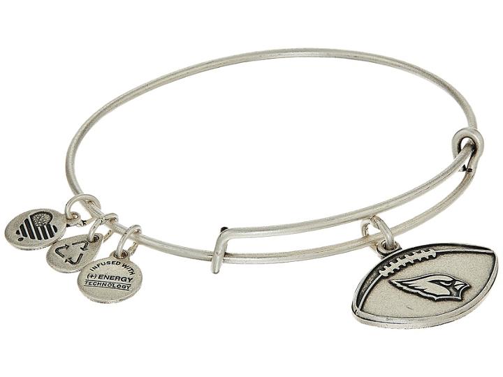 Alex And Ani Nfl Arizona Cardinals Football Bangle (rafaelian Silver) Charms Bracelet