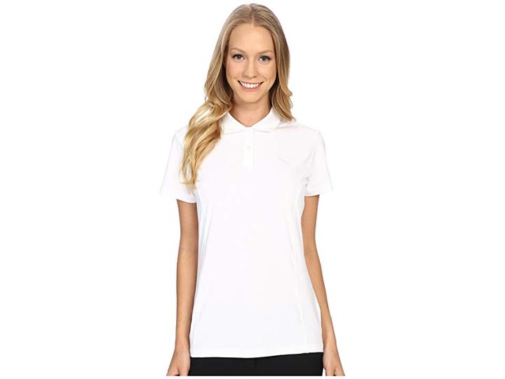 Puma Golf Pounce Polo (bright White) Women's Short Sleeve Pullover