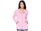 Splendid Rounded Hem Hoodie (vintage Neon Pink) Women's Sweatshirt