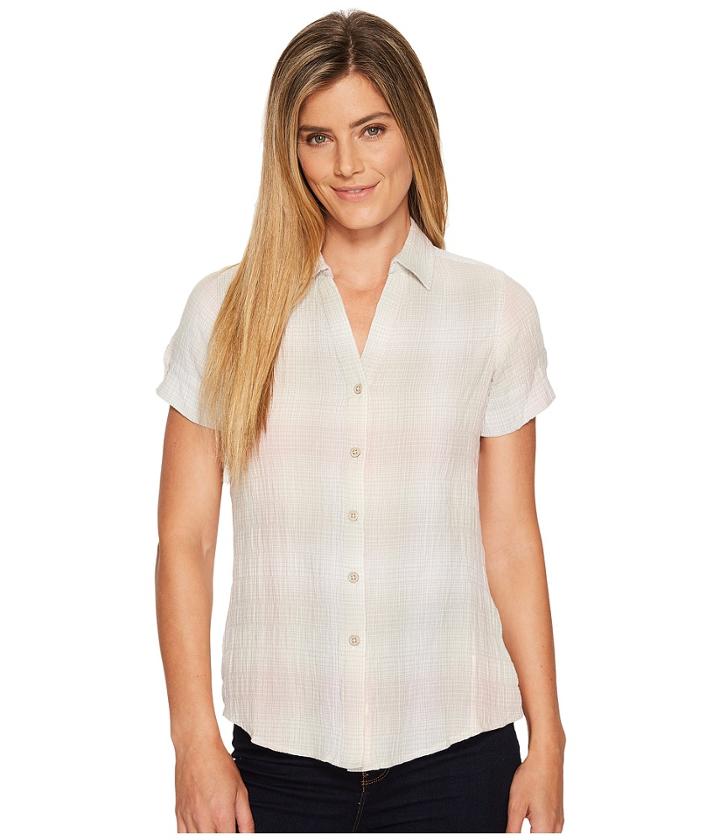 Woolrich Eco Rich Carabelle Shirt (violet Ice Ombre) Women's Short Sleeve Button Up