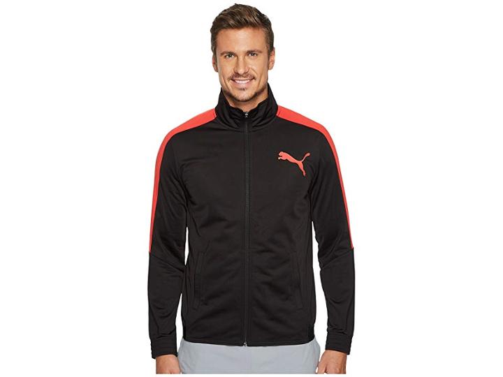 Puma Contrast Jacket (puma Black/puma Red) Men's Coat
