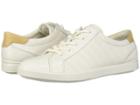 Ecco Leisure Tie (white/powder Cow Leather/cow Nubuck) Women's Lace Up Casual Shoes