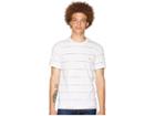 Original Penguin Short Sleeve Space Dye Stripe (bright White) Men's T Shirt