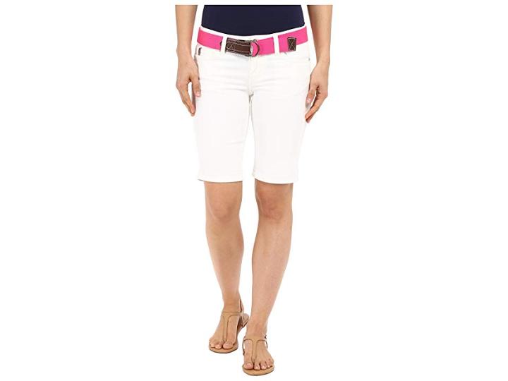 U.s. Polo Assn. Stretch Denim Bermuda Shorts (white) Women's Shorts