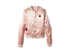 Sonia Rykiel Kids Alegria Satin Jacket W/ Logo On Back (big Kids) (opera) Girl's Coat