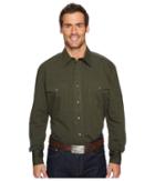 Roper 1272 Black Fill Long Sleeve Top (green) Men's Long Sleeve Pullover