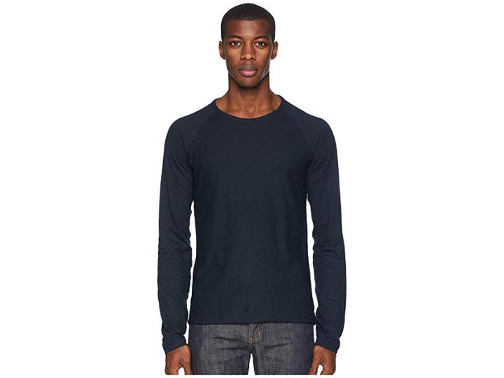 Billy Reid Indian Crew (carbon Blue) Men's Clothing
