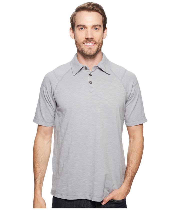 Ecoths Liam Polo (griffin Grey) Men's Short Sleeve Pullover