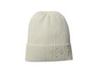 Collection Xiix Pearls And Stones Sleek Beanie (white) Beanies